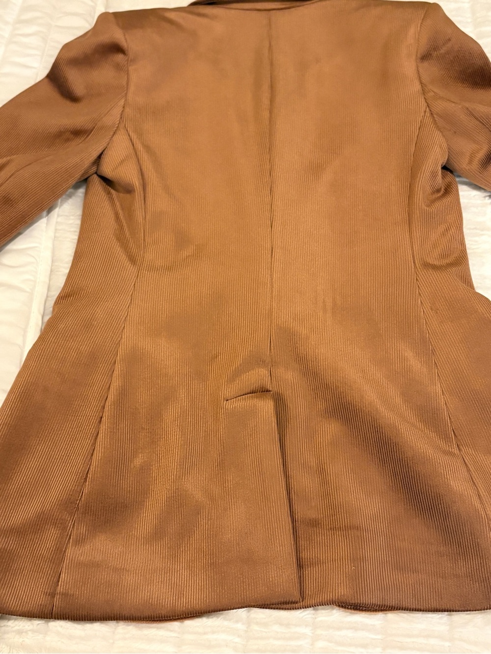 Express XS, 0 congac, rust Brown Tailored Blazer Jacket & shorts. Corduroy. - Picture 14 of 16